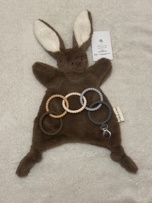 Coffret naissance bébé - Pack Douceur (Anneau de dentition & Doudou lapin)